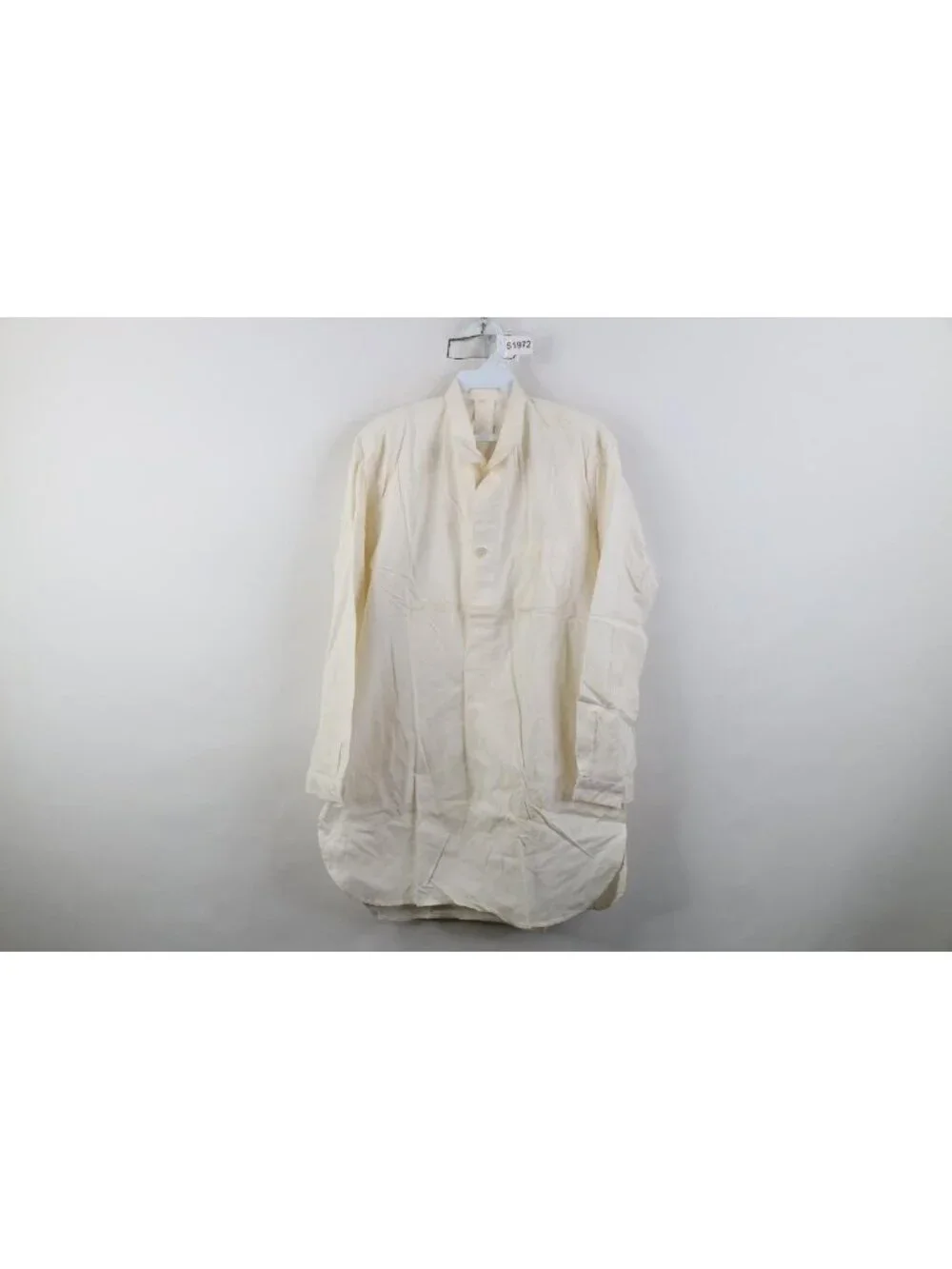 Deadstock Vintage 50s Unissued German Military Mens 36 Hospital Grandpa Shirt